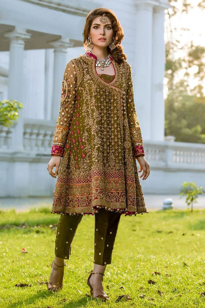 Aisha Imran Chiffon Suit-Brown-Chiffon-Aarasta
