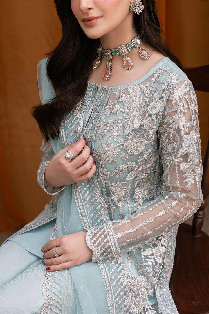 Azure Chiffon Suit-Aarasta