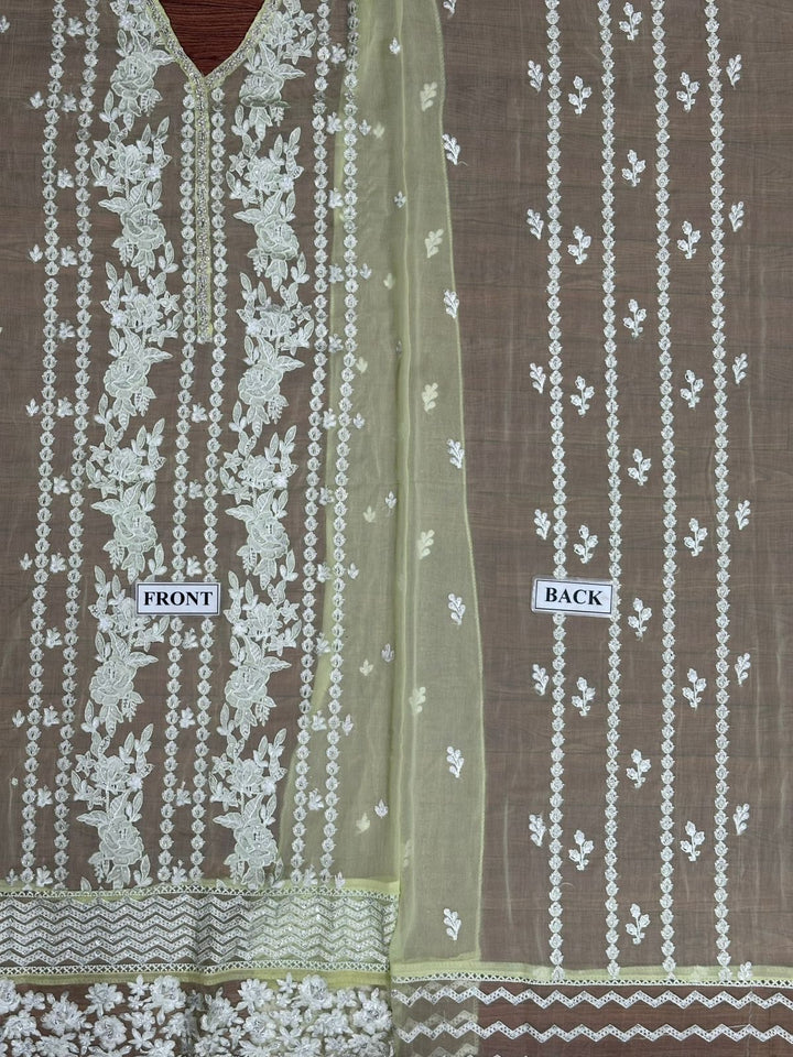 Azure Chiffon Suit-Aarasta