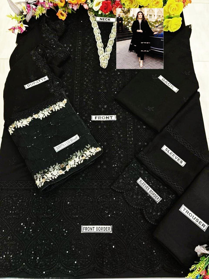 Azure Chiffon Suit-Aarasta