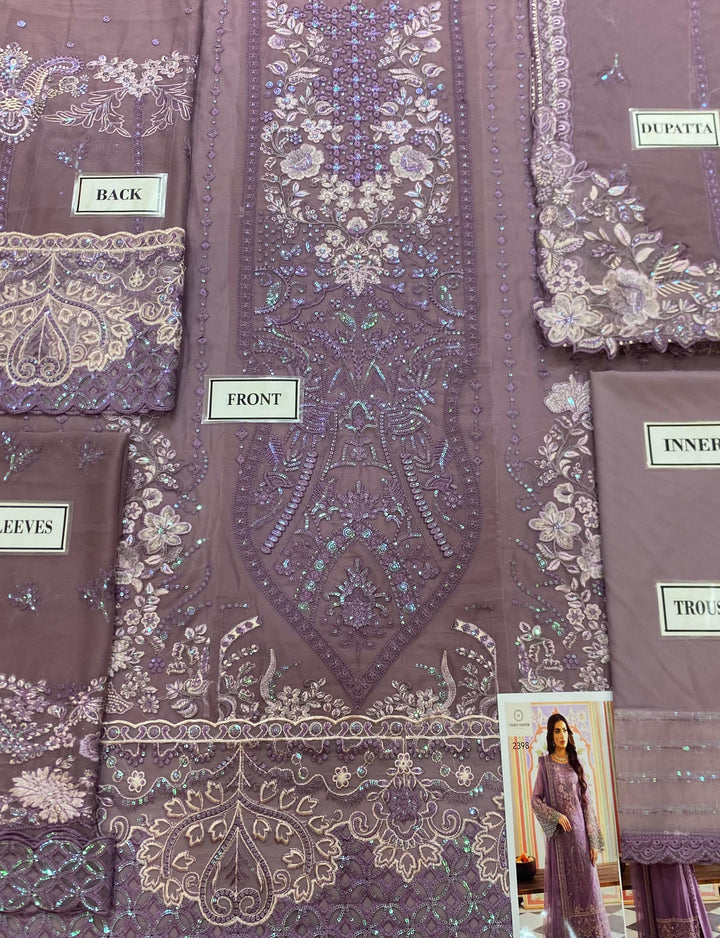 Azure Chiffon Suit-Aarasta