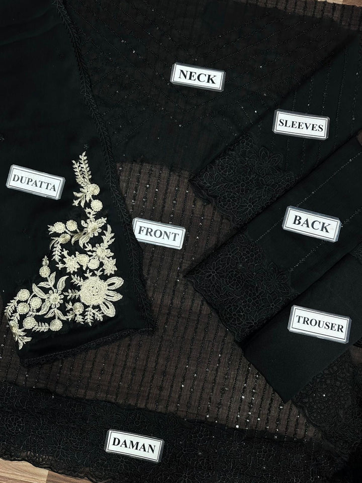 Azure Chiffon Suit-Aarasta