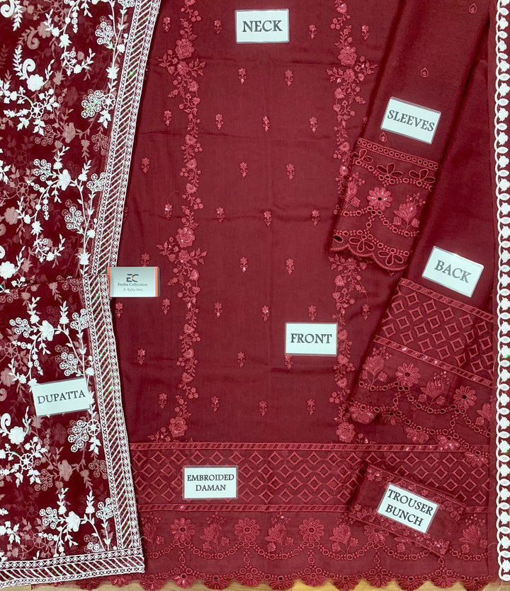 Azure Chiffon Suit-Aarasta