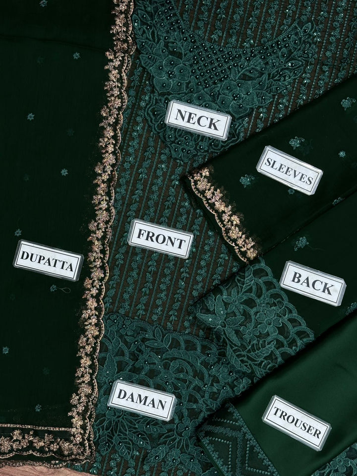 Azure Chiffon Suit-Aarasta