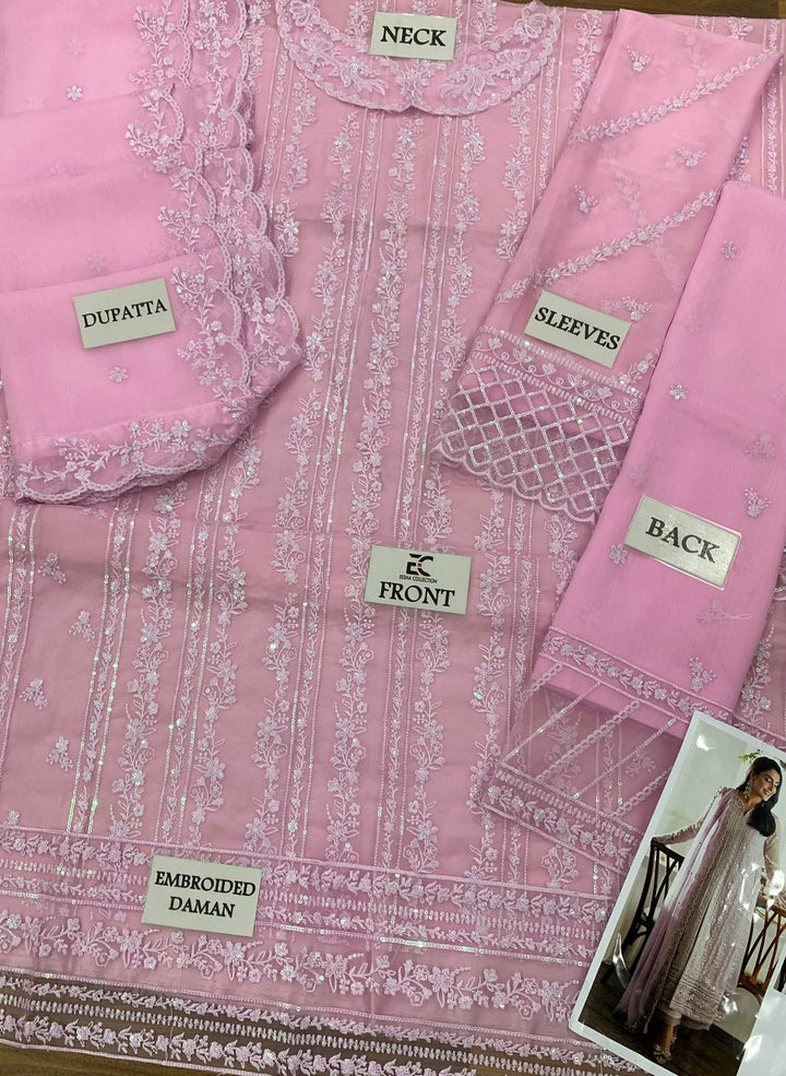 Azure Chiffon Suit-Aarasta