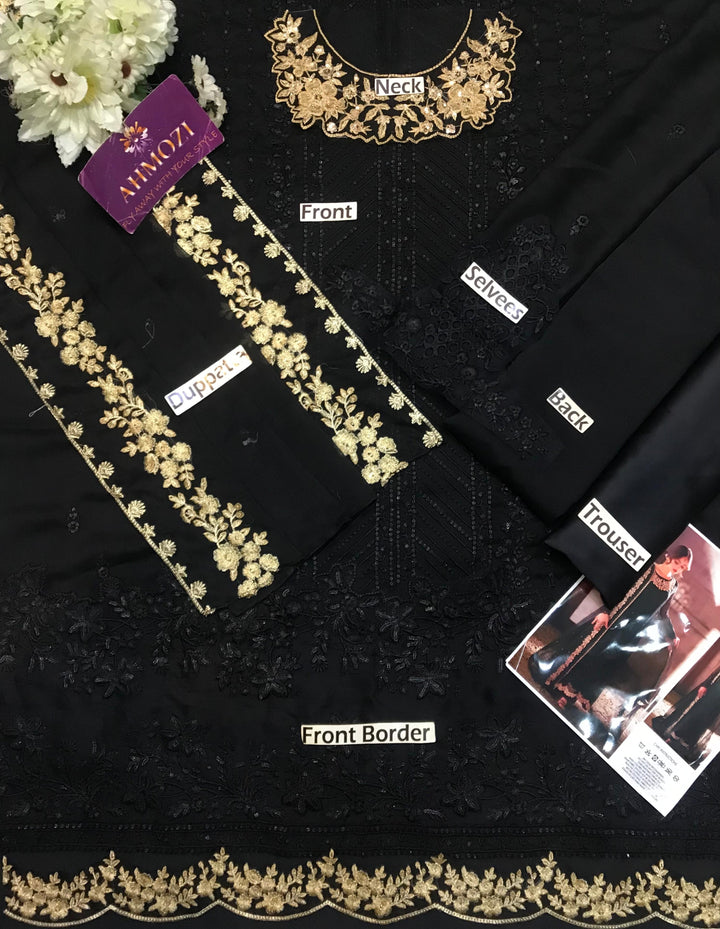 Azure Chiffon Suit-Aarasta