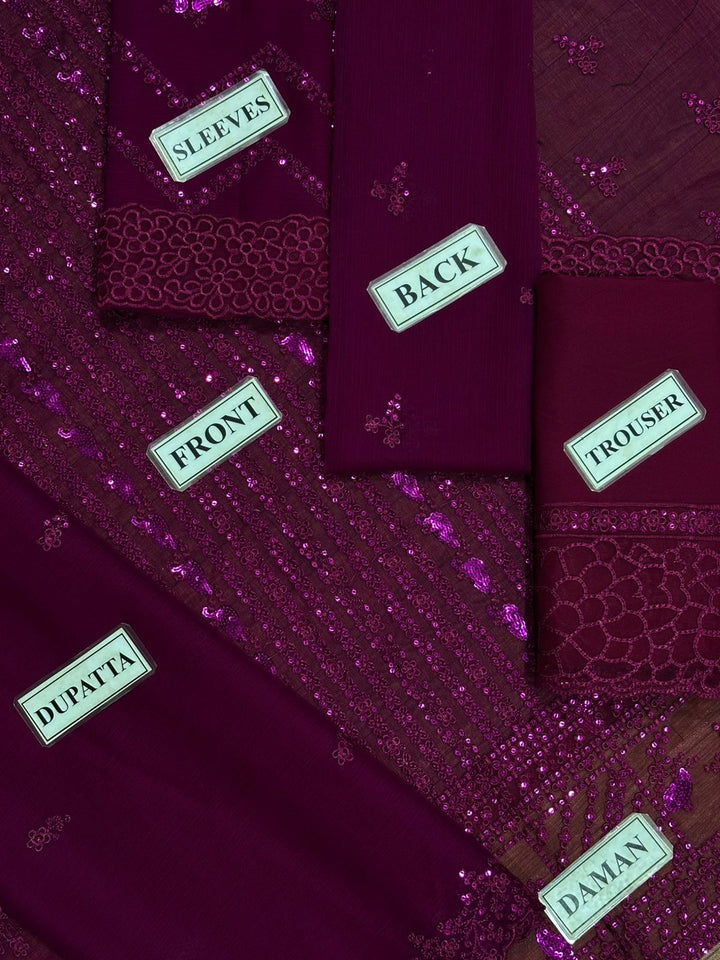 Azure Chiffon Suit-Aarasta