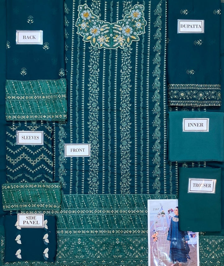 Azure Chiffon Suit-Aarasta