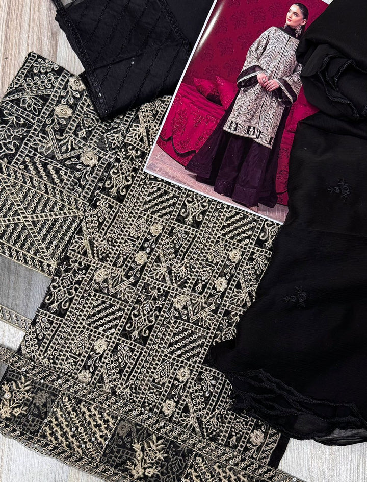 Azure Chiffon Suit-Aarasta