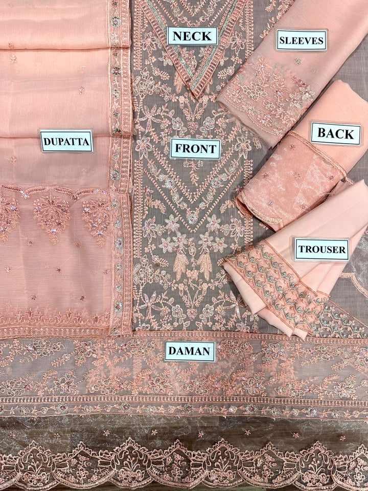 Azure Chiffon Suit-Aarasta