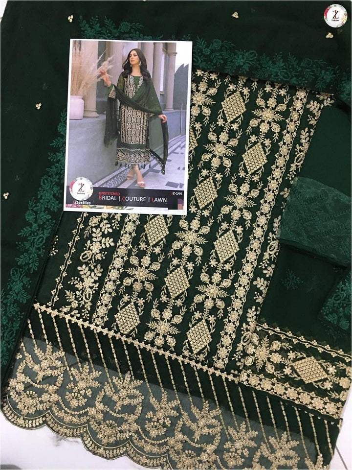 Azure Chiffon Suit-Aarasta