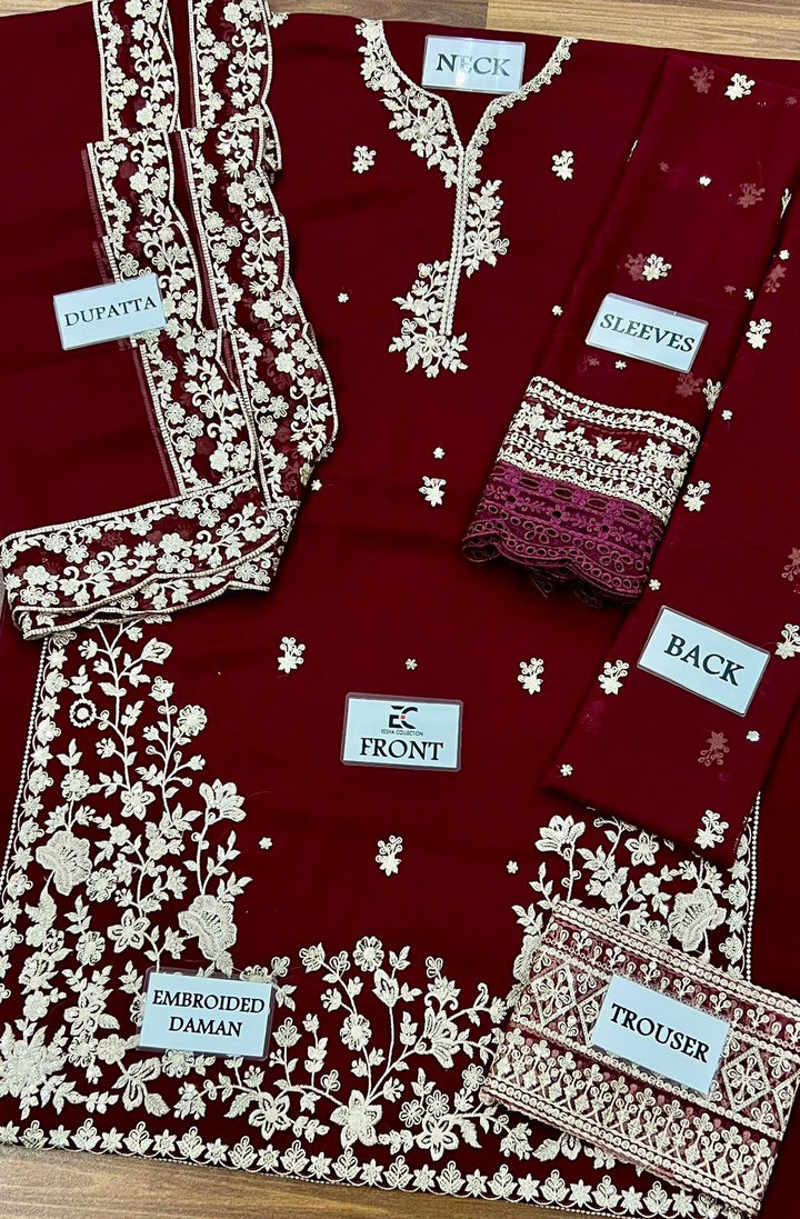 Azure Chiffon Suit-Aarasta