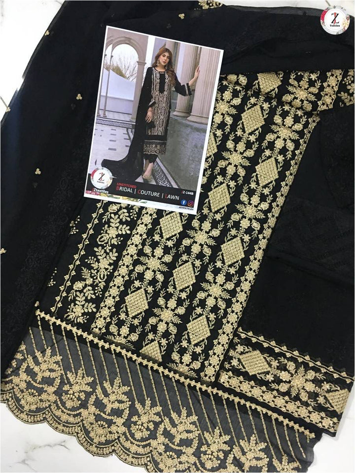 Azure Chiffon Suit-Aarasta