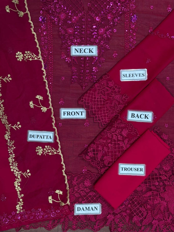 Azure Chiffon Suit-Aarasta