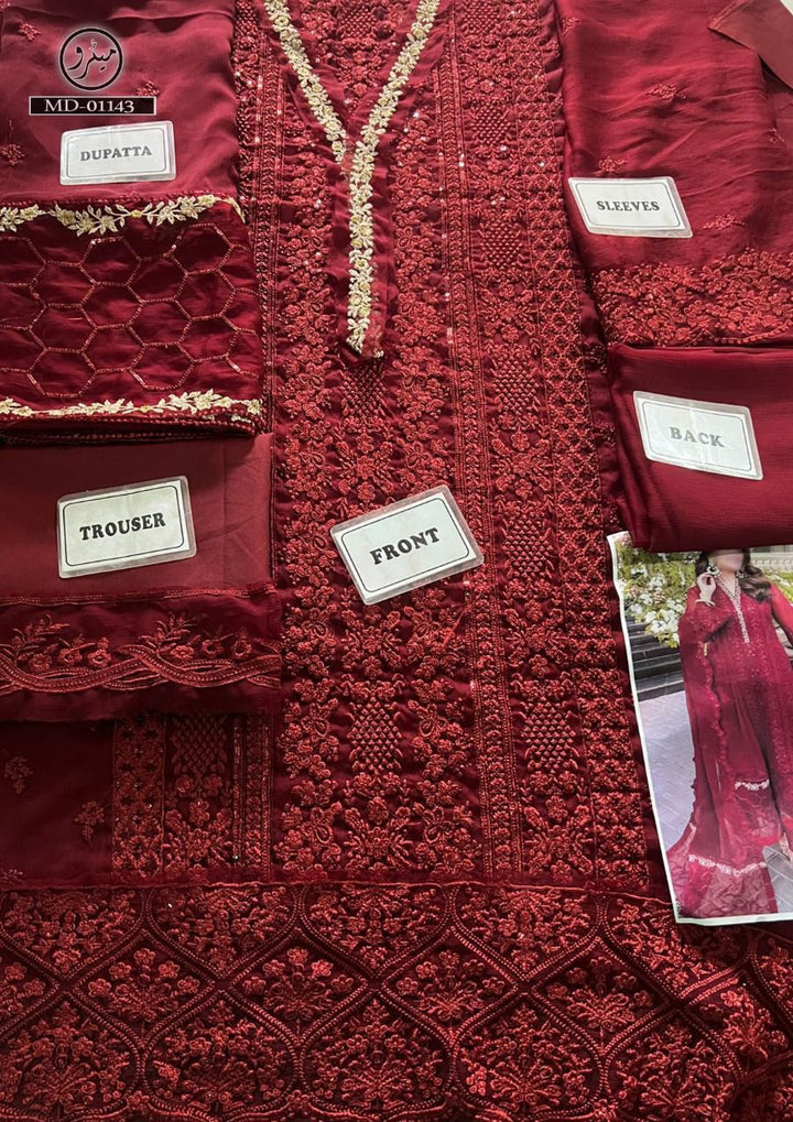 Azure Chiffon Suit-Aarasta