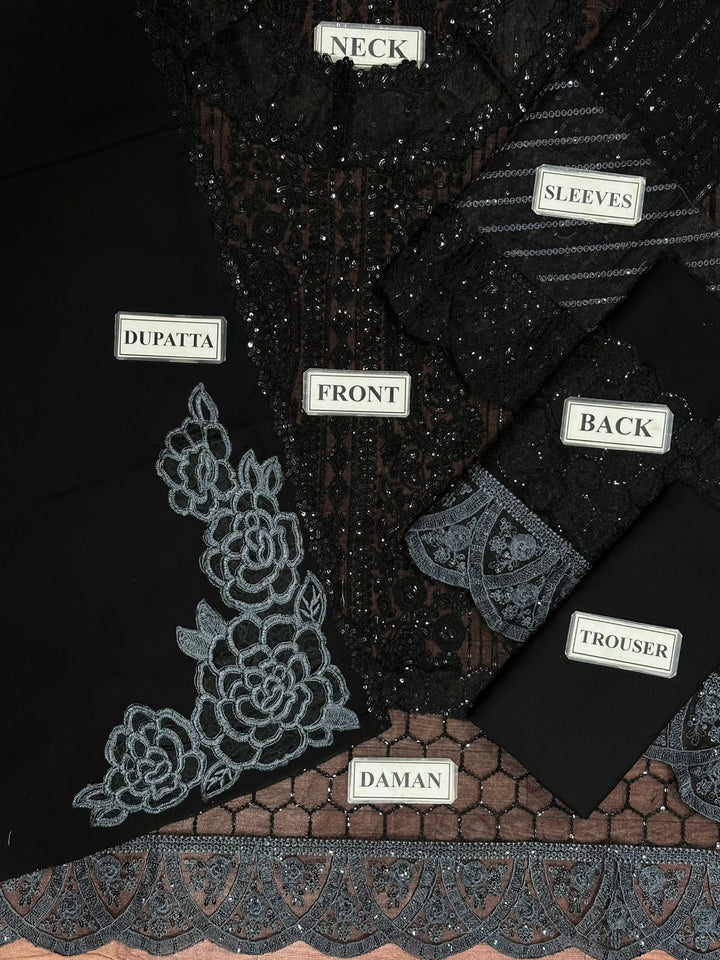 Azure Chiffon Suit-Aarasta