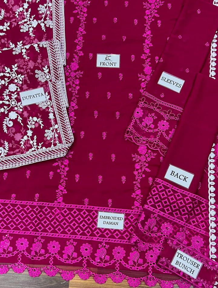 Azure Chiffon Suit-Aarasta