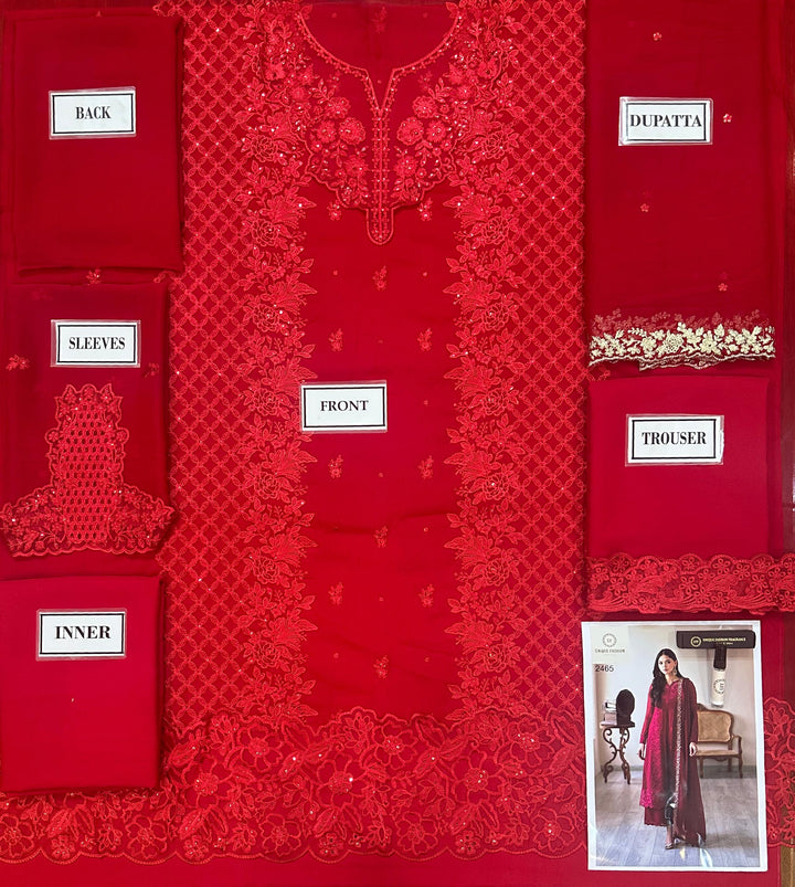 Azure Chiffon Suit-Aarasta