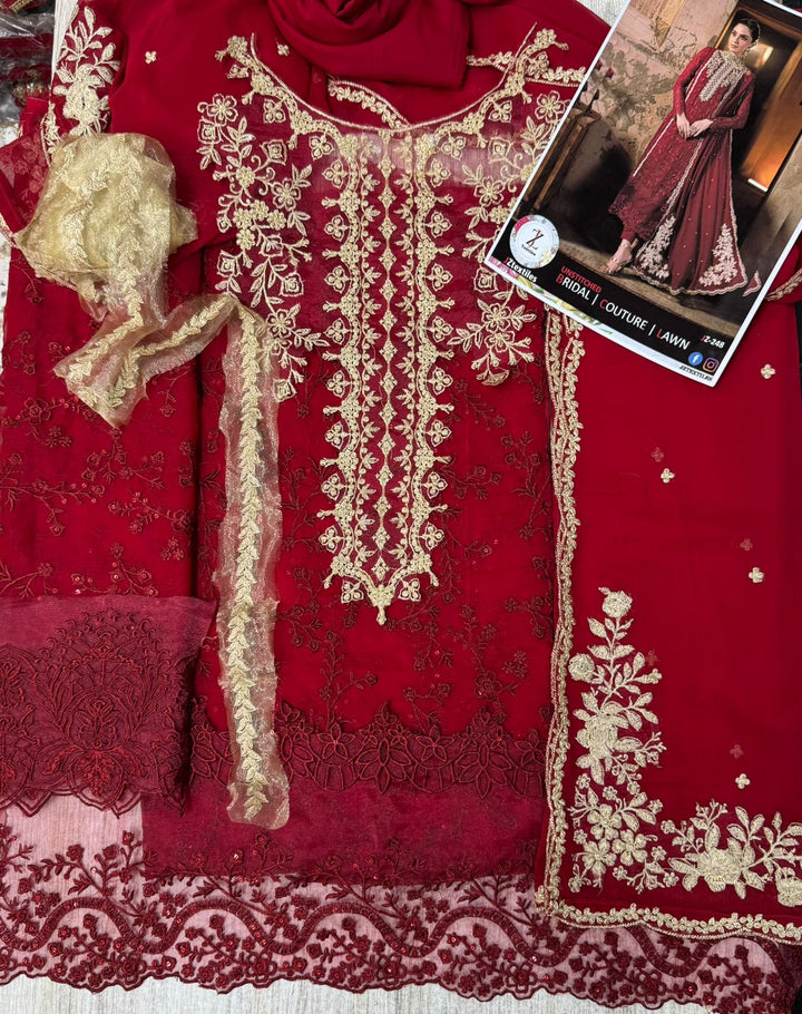 Azure Chiffon Suit-Aarasta