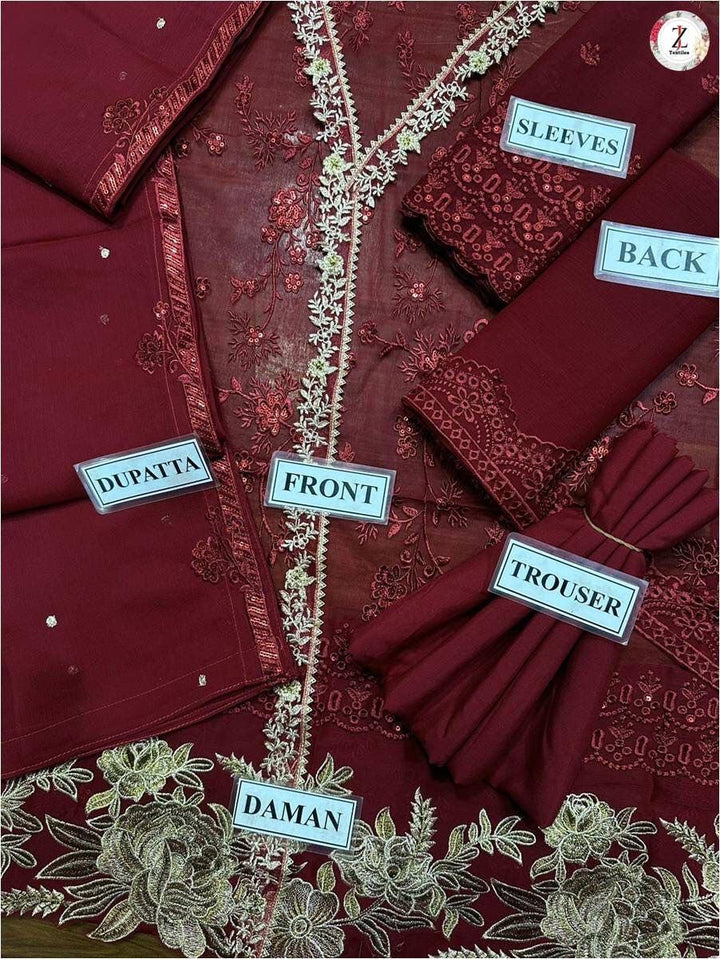 Azure Chiffon Suit-Aarasta