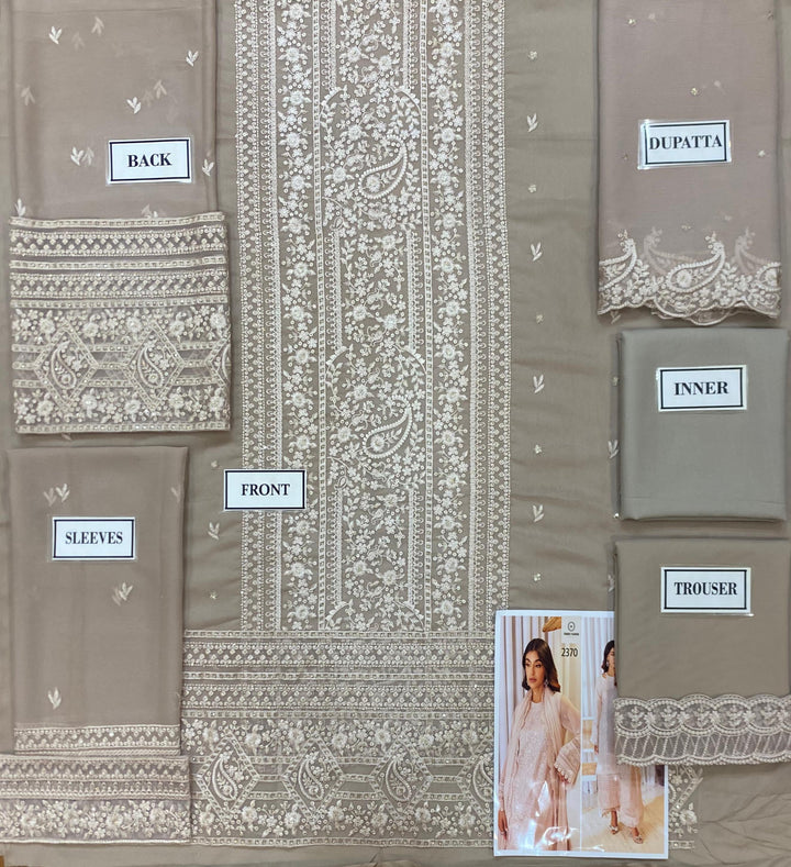 Azure Chiffon Suit-Aarasta