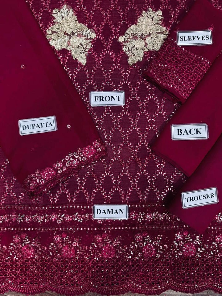 Azure Chiffon Suit-Aarasta