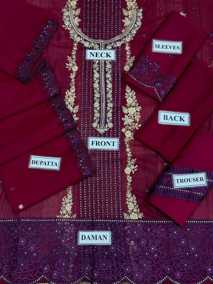 Azure Chiffon Suit-Aarasta