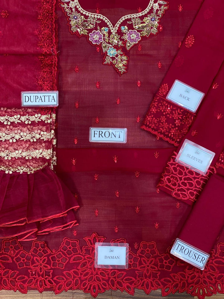 Azure Chiffon Suit-Aarasta