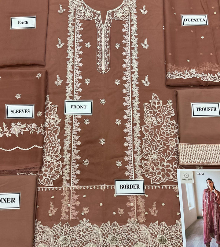 Azure Chiffon Suit-Aarasta