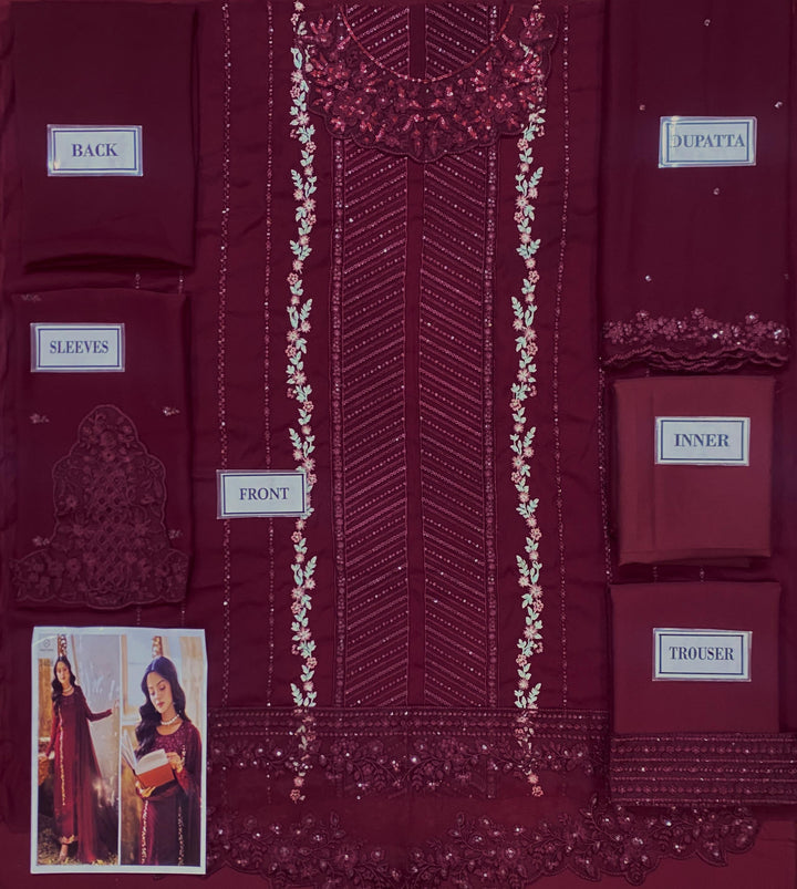 Azure Chiffon Suit-Aarasta