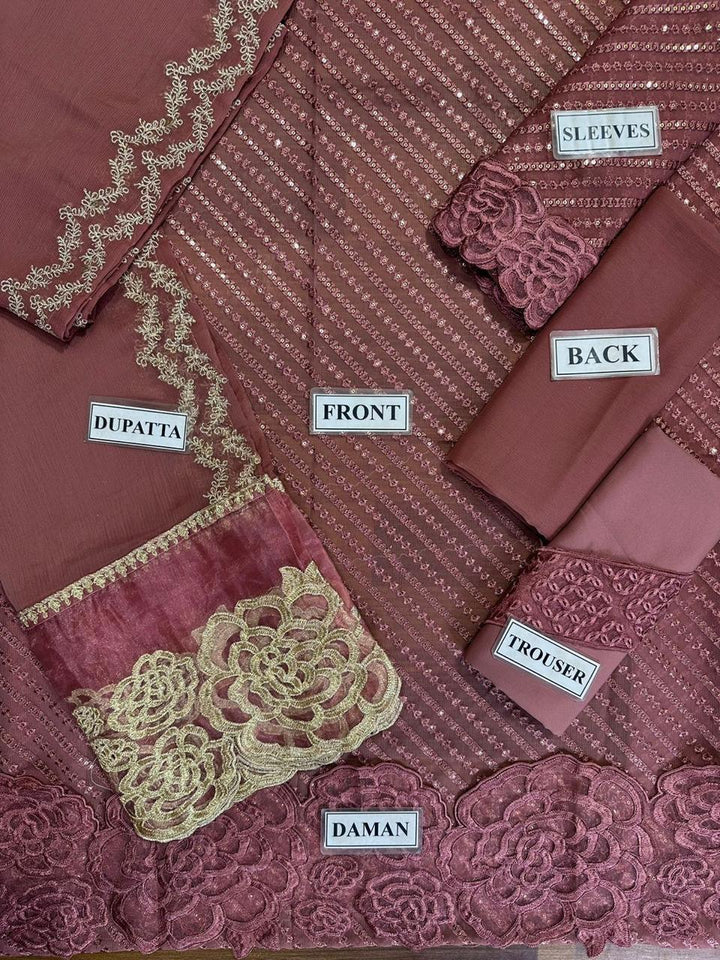 Azure Chiffon Suit-Aarasta