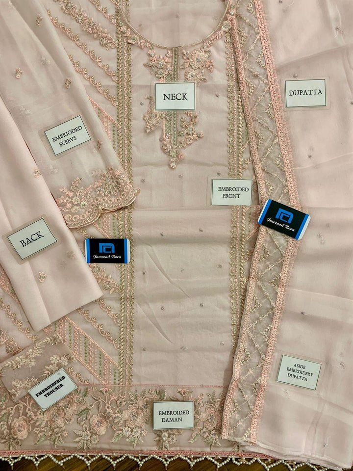 Azure Chiffon Suit-Aarasta