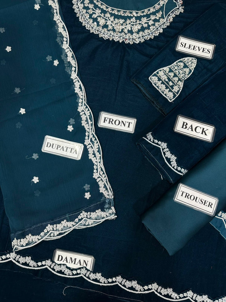 Azure Velvet Suit-Aarasta