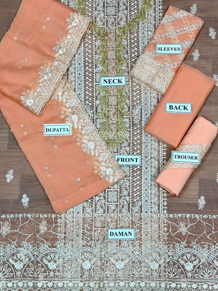 Azure Chiffon Suit-Aarasta