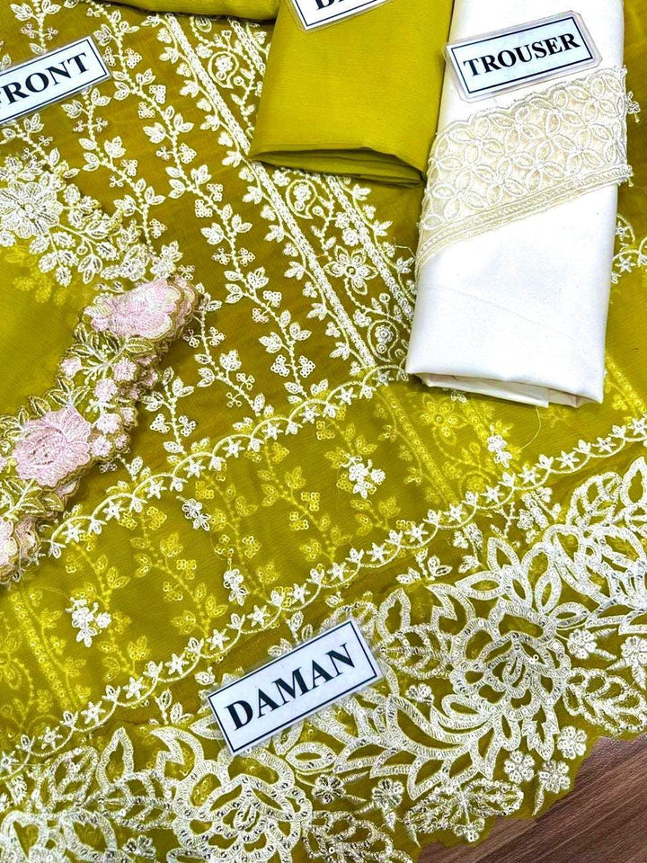 Azure Chiffon Suit-Aarasta