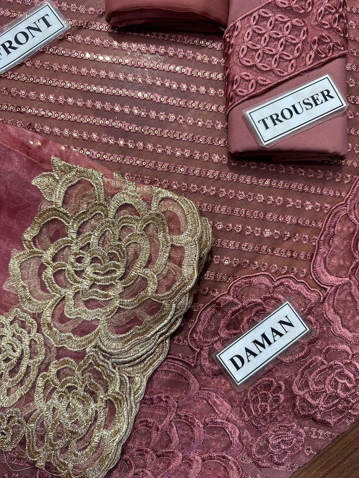 Azure Chiffon Suit-Aarasta