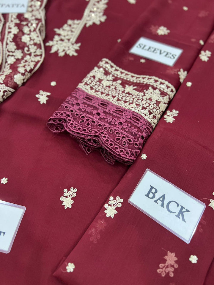 Azure Chiffon Suit-Aarasta