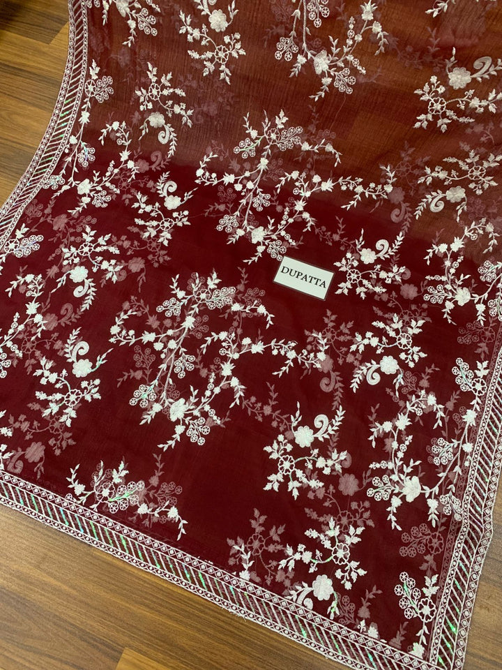 Azure Chiffon Suit-Aarasta