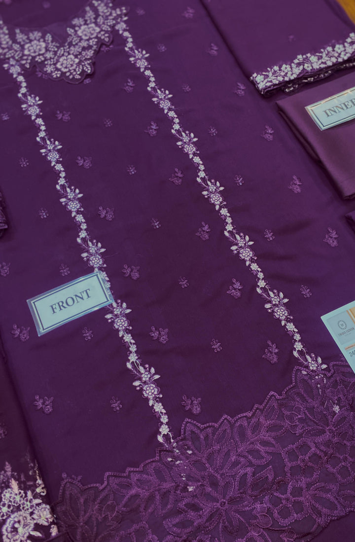 Azure Chiffon Suit-Aarasta