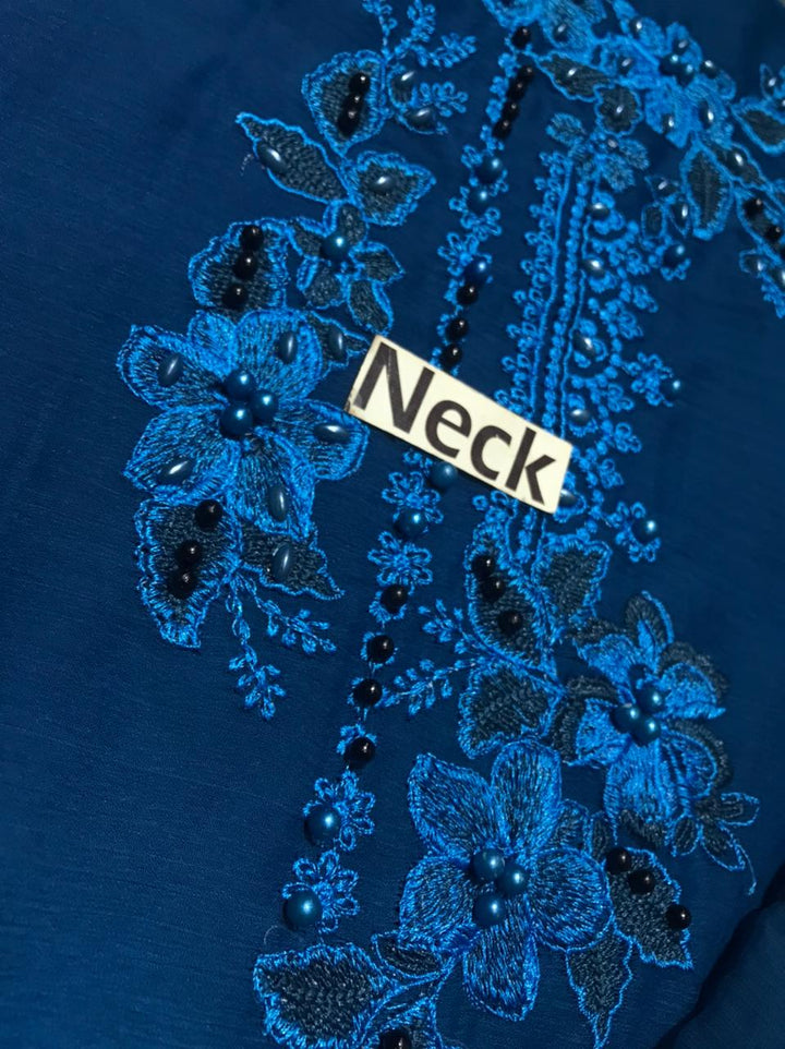 Azure Chiffon Suit-Aarasta