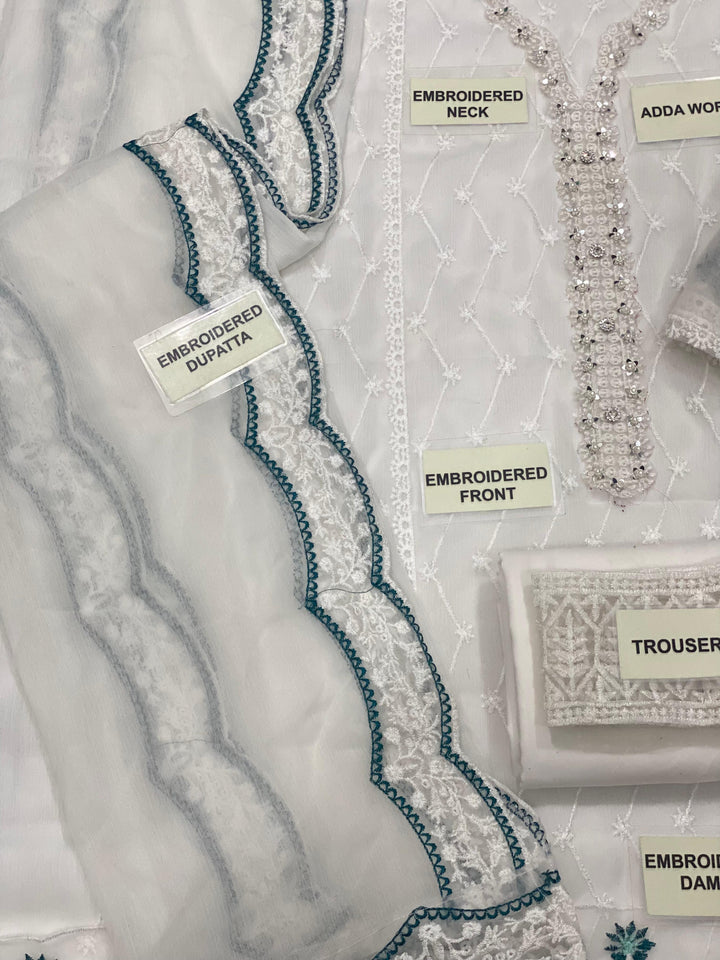 Azure Chiffon Suit-Aarasta