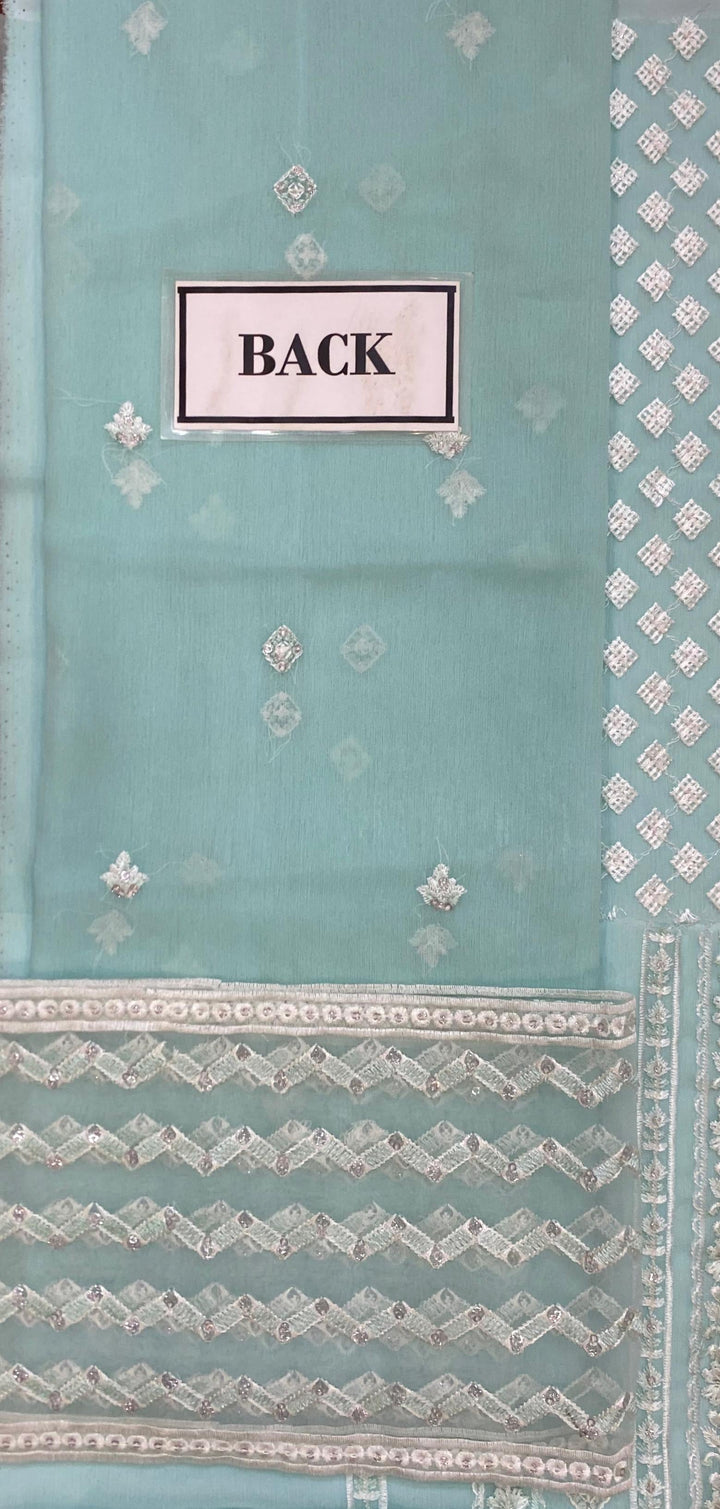 Azure Chiffon Suit-Aarasta