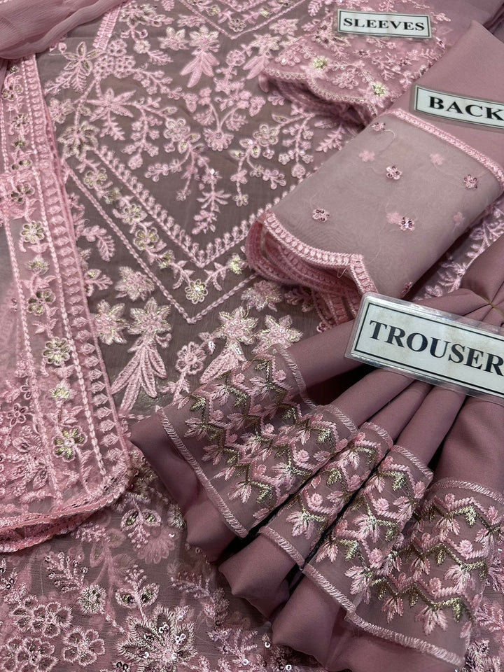 Azure Chiffon Suit-Aarasta