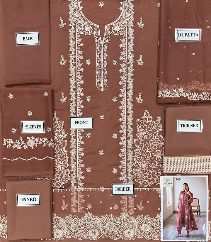 Azure Chiffon Suit-Aarasta