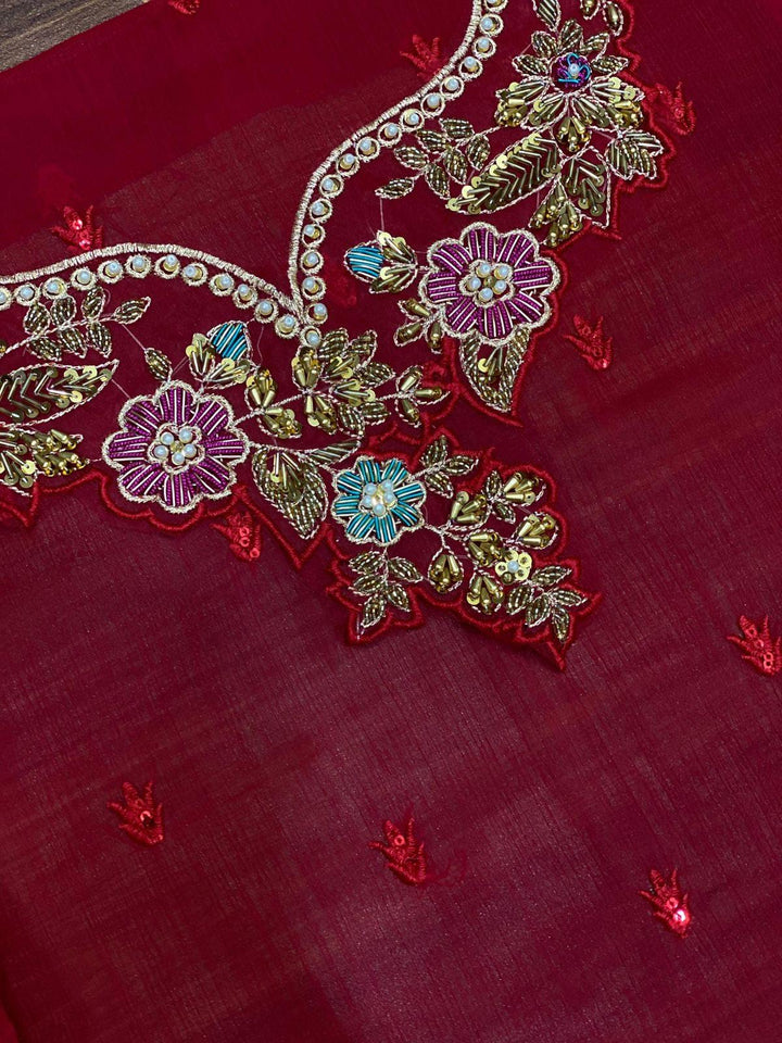 Azure Chiffon Suit-Aarasta