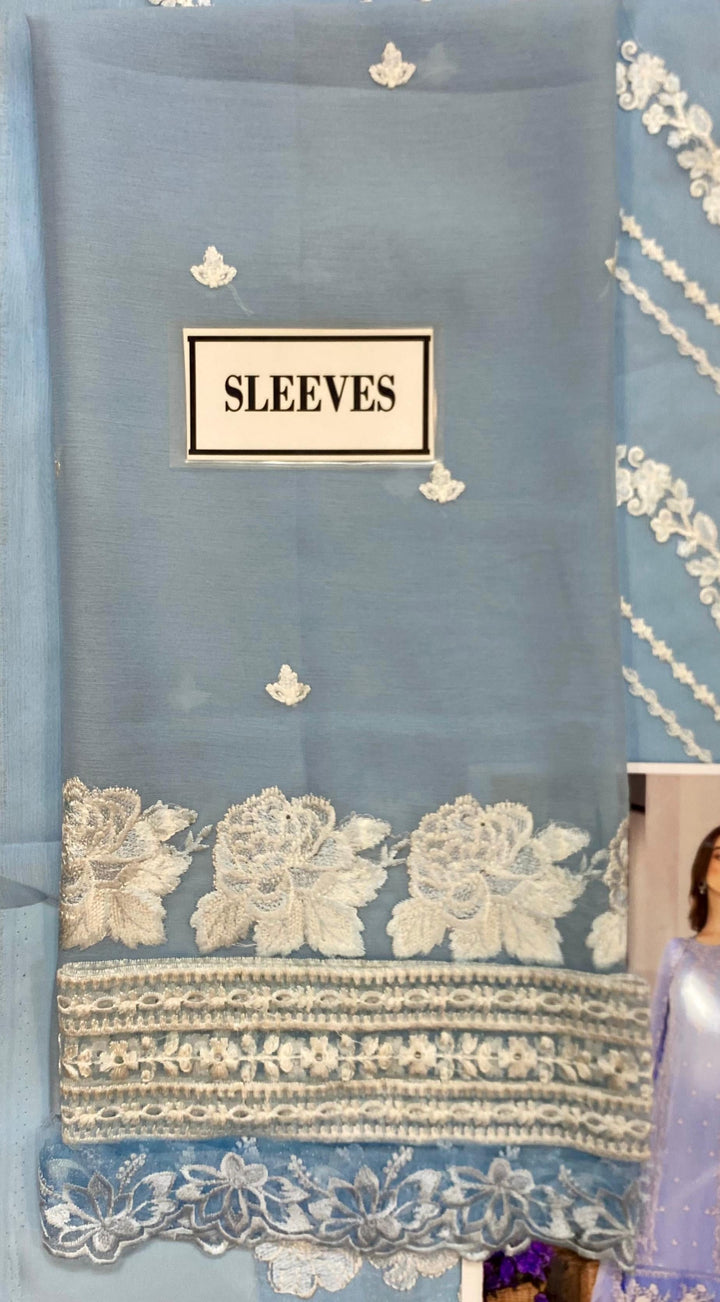 Azure Chiffon Suit-Aarasta