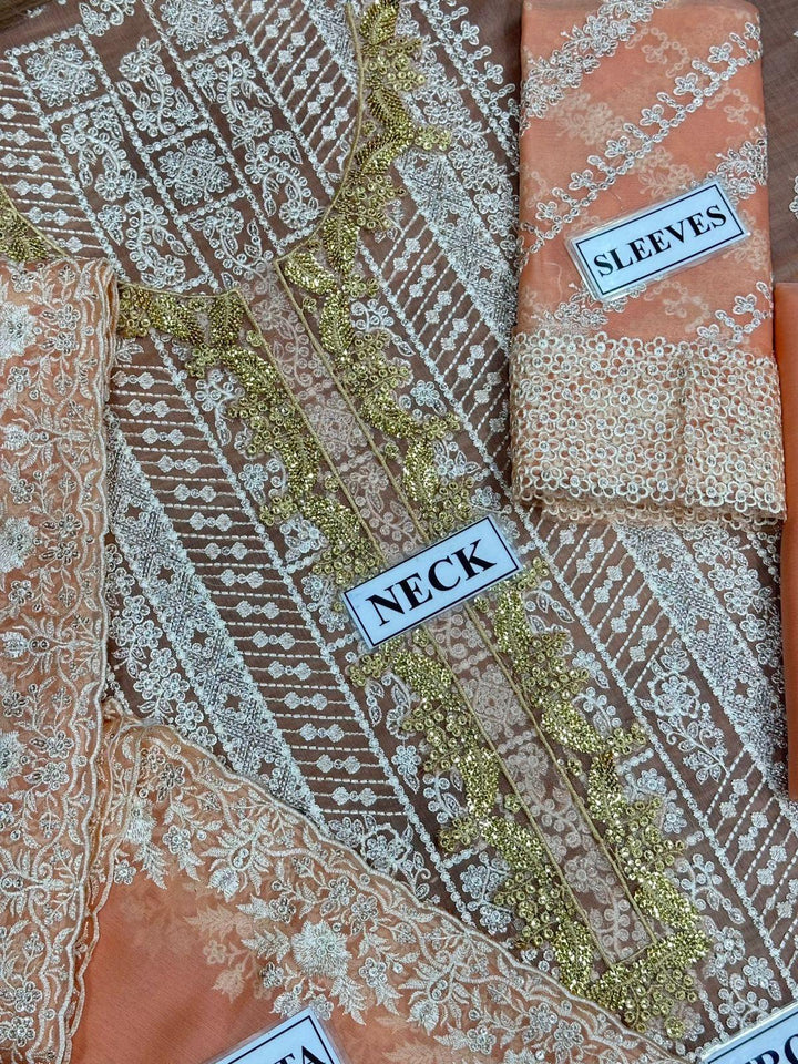 Azure Chiffon Suit-Aarasta