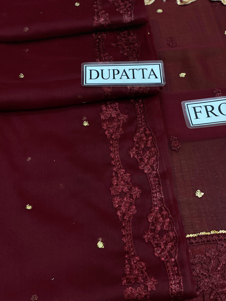 Azure Chiffon Suit-Aarasta