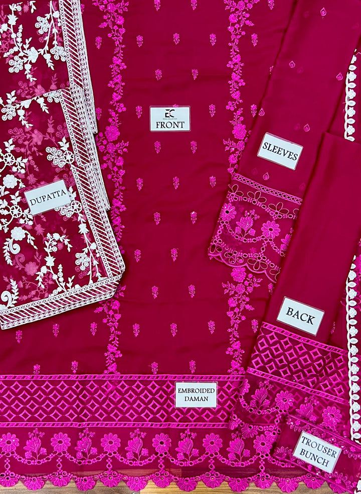 Azure Chiffon Suit-Aarasta