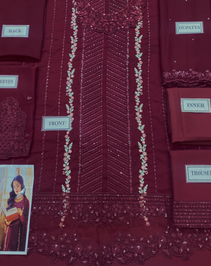 Azure Chiffon Suit-Aarasta